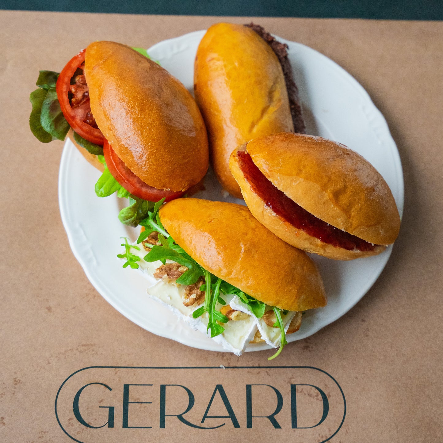 Plate of authentic Belgian sandwiches made with real butter, highlighting their golden crust.