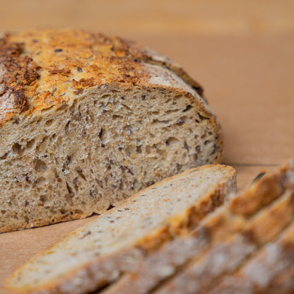 Sliced Multiseed Sourdough Bread