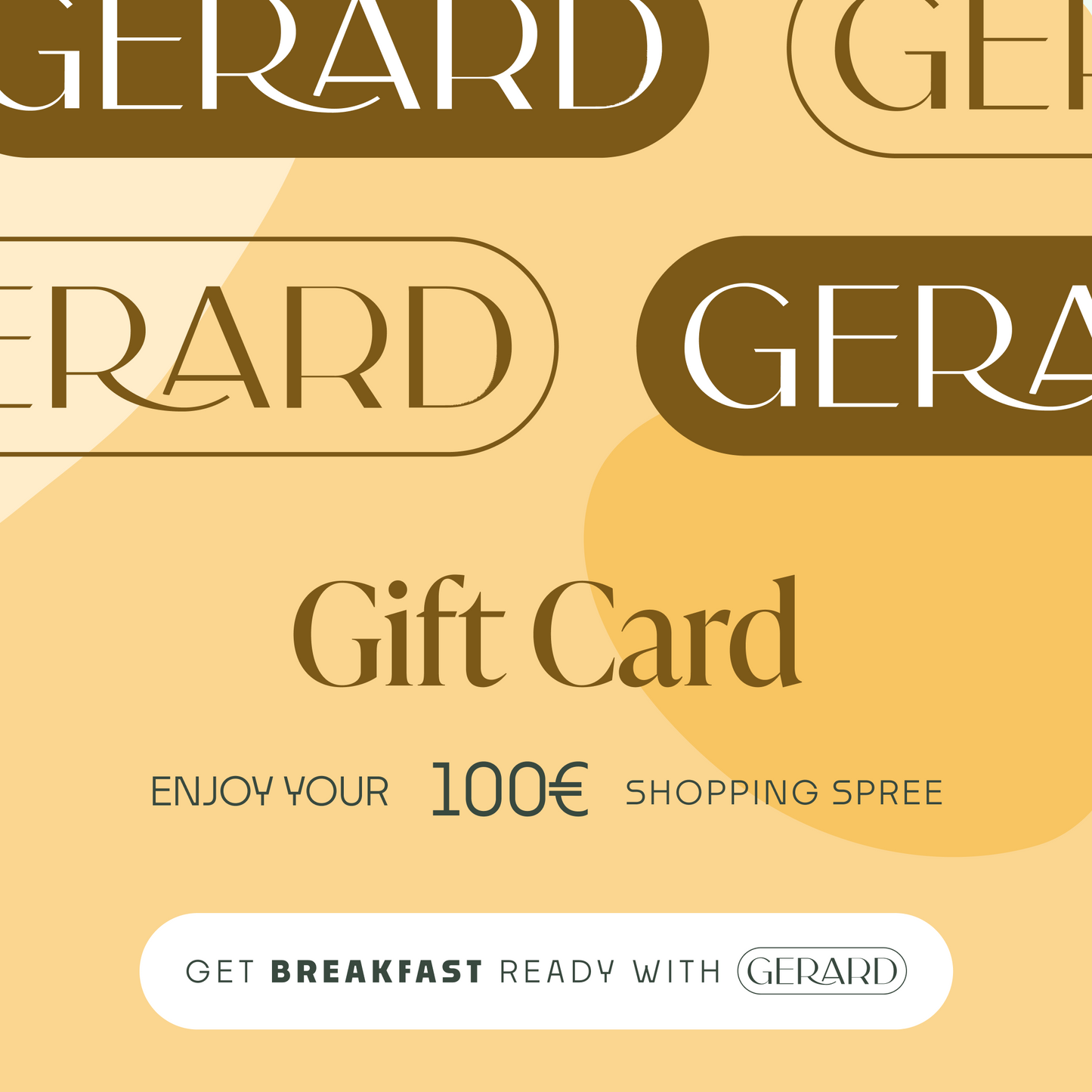Gérard Bakery gift card of 100 euros you can use to get breakfast ready